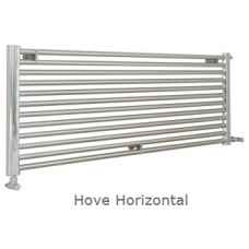 JIS Hove Horizontal stainless steel heated towel rail